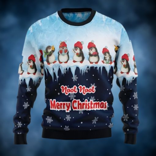 Penguin Hang Out Ugly Christmas Holiday Sweater