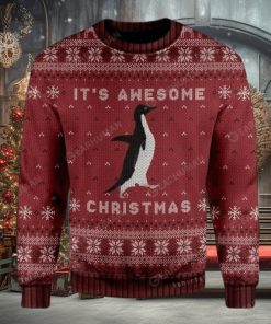 Penguin It Is Awesome Christmas Ugly Sweater Party