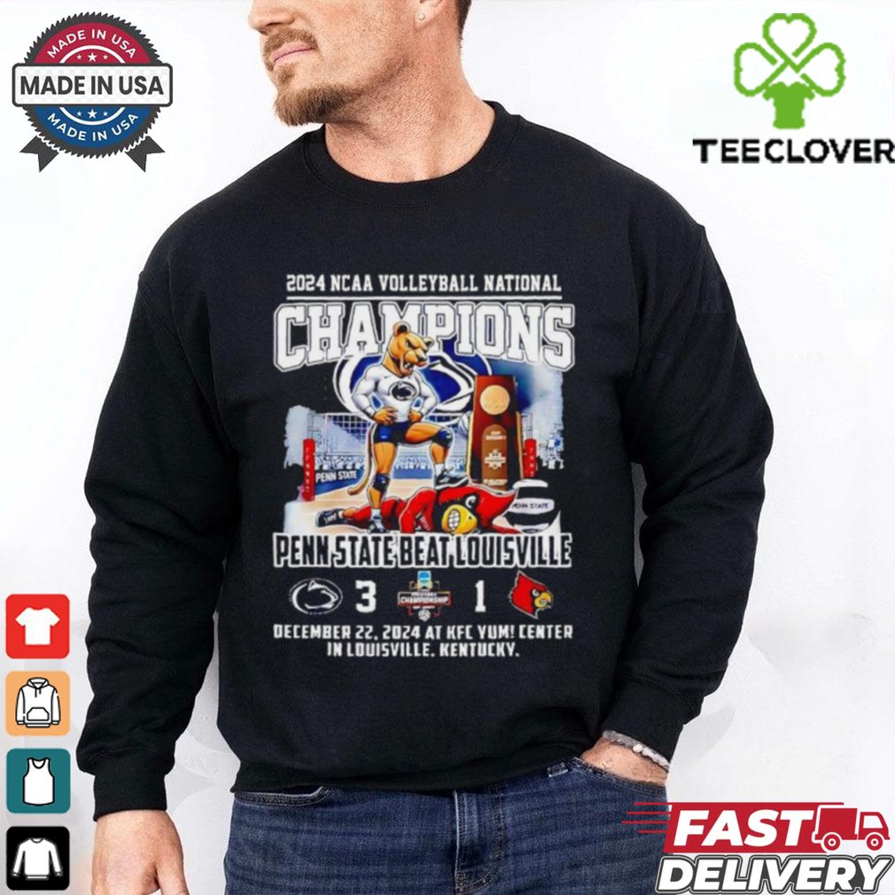 Penn State Beat Louisville 2024 NCAA Volleyball National Champions 3 1 December 2024 shirt Penn State Beat Louisville 2024 NCAA Volleyball National Champions 3 1 December 2024 shirt
