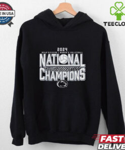 Penn State Nittany Lions 2024 NCAA Division Women’s Volleyball National Champions T-Shirt, celebrating the team's championship victory with a bold and proud design.