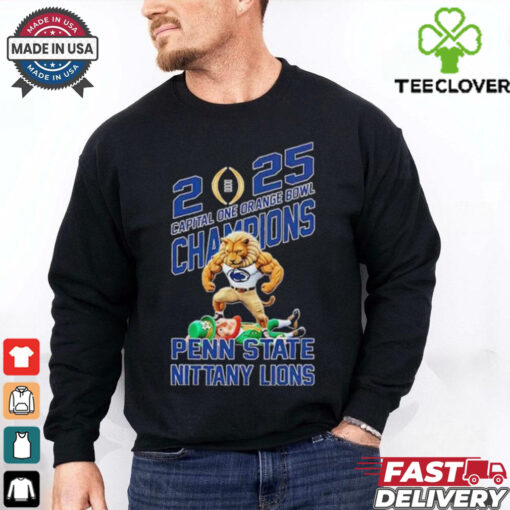 Penn State Nittany Lions Defeat Notre Dame Fighting Irish Mascot Capital One Orange Bowl CFP Semifinal Champions NCAA Bowl Games Season 2024 2025 T Shirts