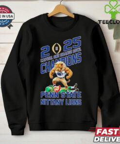 Penn State Nittany Lions Defeat Notre Dame Fighting Irish Mascot Capital One Orange Bowl CFP Semifinal Champions NCAA Bowl Games Season 2024-2025 T-Shirts with a celebratory design, perfect for Nittany Lions fans.