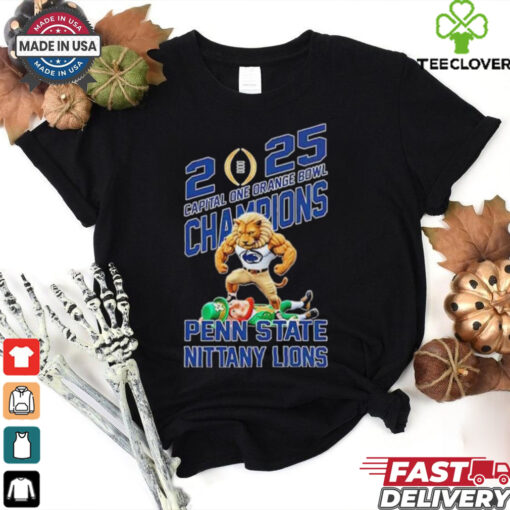 Penn State Nittany Lions Defeat Notre Dame Fighting Irish Mascot Capital One Orange Bowl CFP Semifinal Champions NCAA Bowl Games Season 2024 2025 T Shirts