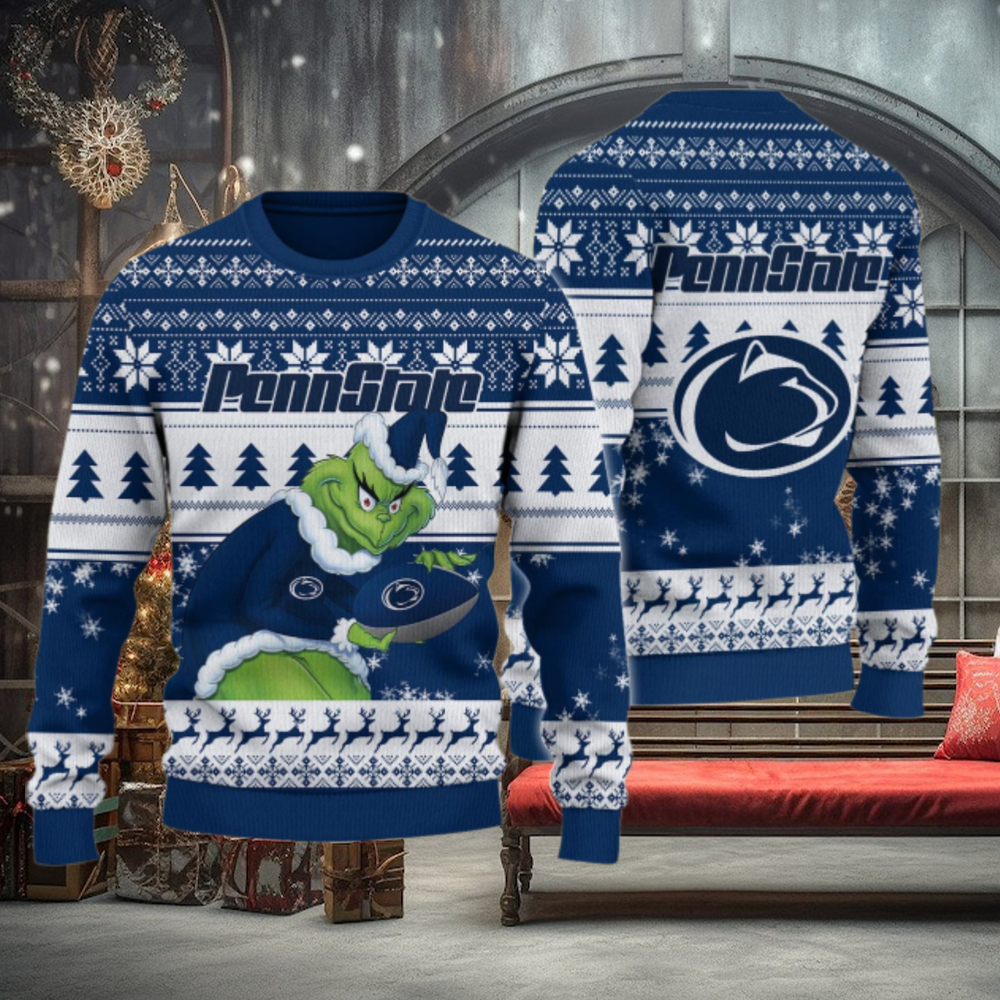 Penn State Nittany Lions Grinch Ugly Christmas Sweater Penn State Nittany Lions Grinch Ugly Christmas Sweater