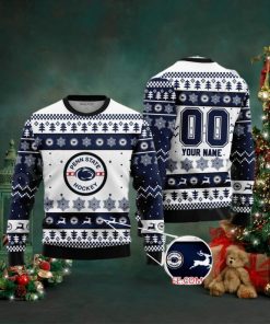 Penn State Nittany Lions Hockey Custom Ugly Christmas Sweater