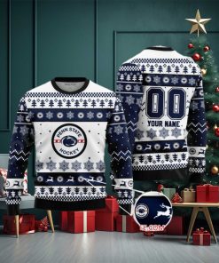 Penn State Nittany Lions Hockey Custom Ugly Christmas Sweater