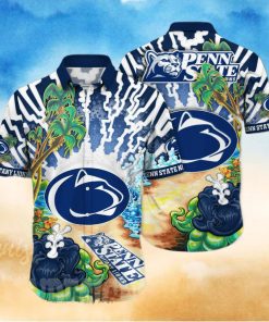 Penn State Nittany Lions NCAA Floral Full Printed 3D Hawaiian Shirt