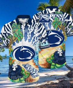 Penn State Nittany Lions NCAA Floral Full Printed 3D Hawaiian Shirt
