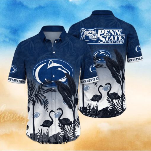 Penn State Nittany Lions NCAA Flower 3D All Over Print Hawaiian Shirt