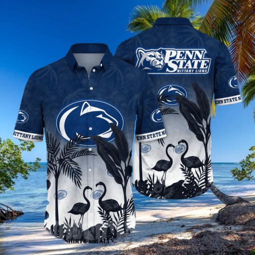 Penn State Nittany Lions NCAA Flower 3D All Over Print Hawaiian Shirt