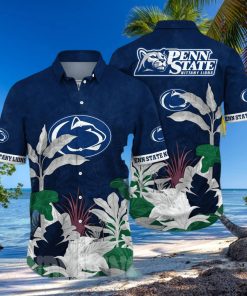 Penn State Nittany Lions NCAA Flower All Over Print Hawaiian Shirt