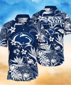 Penn State Nittany Lions NCAA Flower Full Printing Hawaiian Shirt