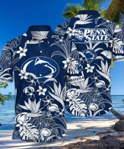 Penn State Nittany Lions NCAA Flower Full Printing Hawaiian Shirt