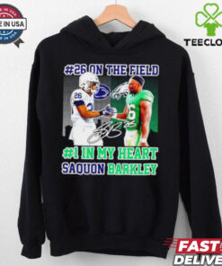 Penn State Nittany Lions vs Eagles 26 one the field 1 in my heart Saquon Barkley shirt