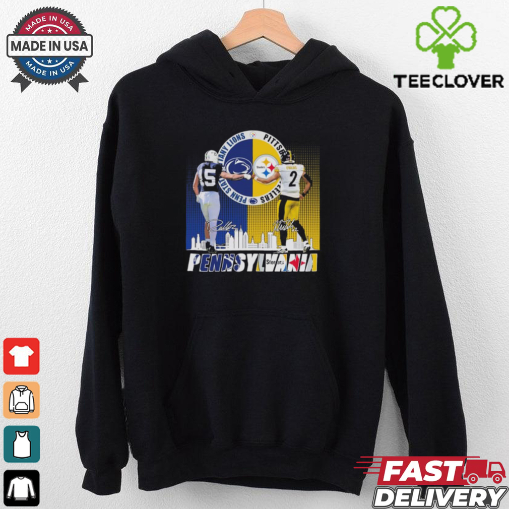 Pennsylvania Drew Allar Penn State Nittany Lions X Justin Fields Pittsburgh Steelers Shirt Pennsylvania Drew Allar Penn State Nittany Lions X Justin Fields Pittsburgh Steelers Shirt
