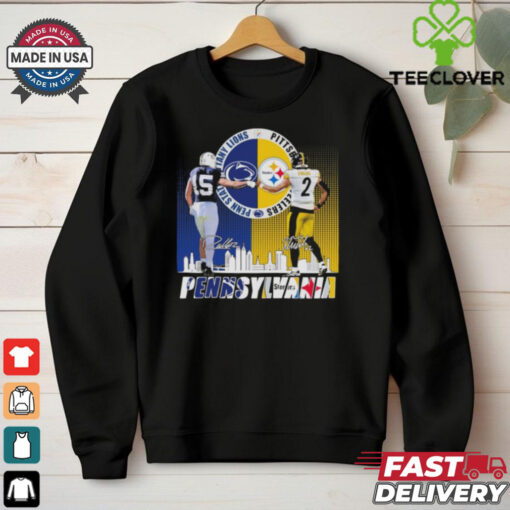Pennsylvania Drew Allar Penn State Nittany Lions X Justin Fields Pittsburgh Steelers Shirt