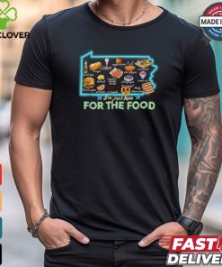Pennsylvania foods I’m just here for the food pa snack map shirt