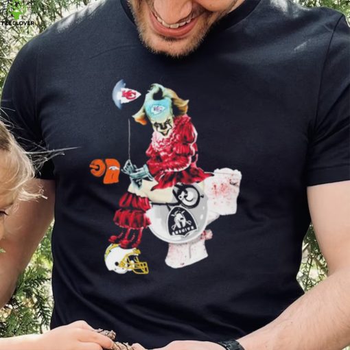 Pennywise Character Kansas City Chiefs Las Vegas Raiders Los Angeles Rams Shirt