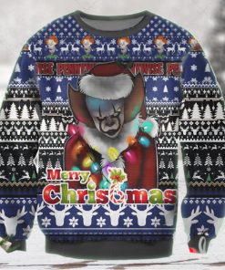 Pennywise IT Lights Horror Movie Ugly Christmas Sweater 3D Shirt