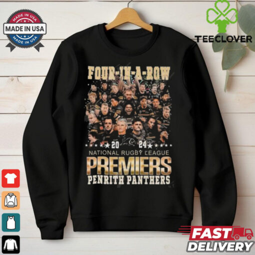 Penrith Panthers 4 In A Row 2024 National Rugby League Premiers Penrith Panthers T hoodie, sweater, longsleeve, shirt v-neck, t-shirt