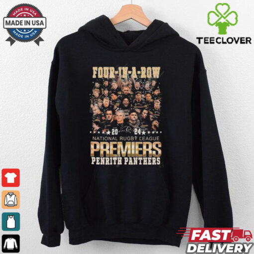 Penrith Panthers 4 In A Row 2024 National Rugby League Premiers Penrith Panthers T hoodie, sweater, longsleeve, shirt v-neck, t-shirt