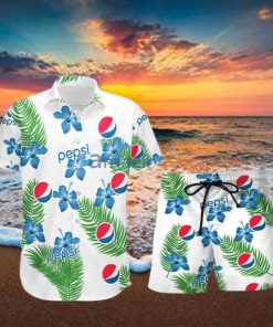 Pepsi Hibiscus Flower Pattern Hawaiian Shirt And Short For Men And Women hawaiian hoodie, sweater, longsleeve, shirt v-neck, t-shirt