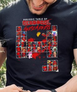 Periodic Table of Deadpool awesomeness Horror movie characters shirt