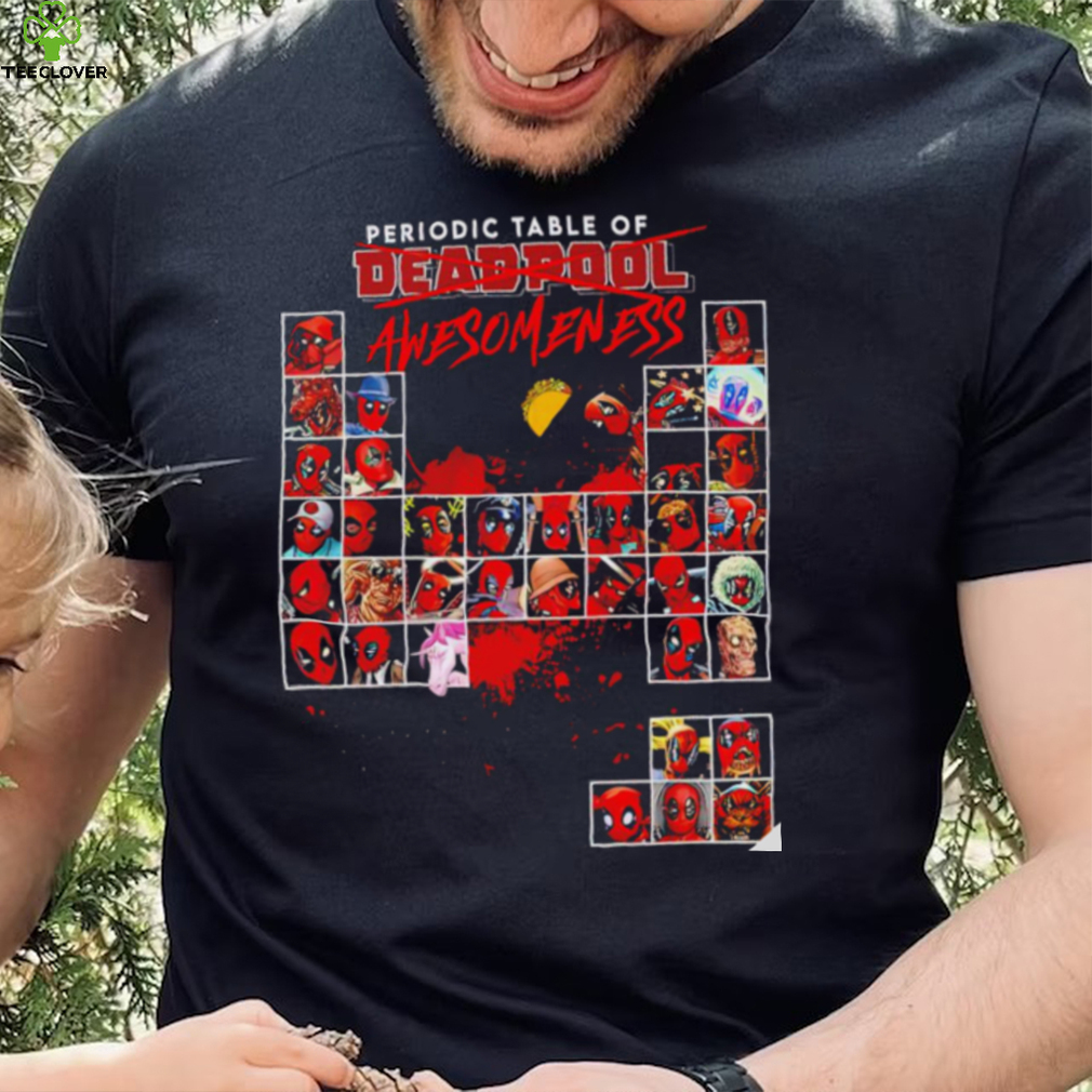 Periodic Table of Deadpool awesomeness Horror movie characters shirt