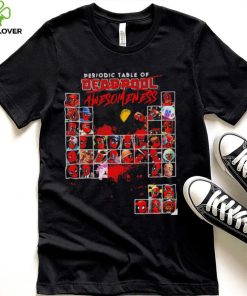 Periodic Table of Deadpool awesomeness Horror movie characters shirt