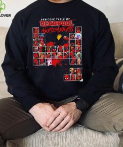 Periodic Table of Deadpool awesomeness Horror movie characters shirt