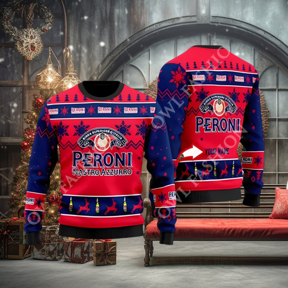 Peroni Beer Personalized Christmas Sweater Jumpers Peroni Beer Personalized Christmas Sweater Jumpers