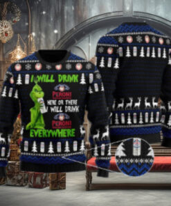 Peroni Grinch Will Drink Everywhere Ugly Sweater