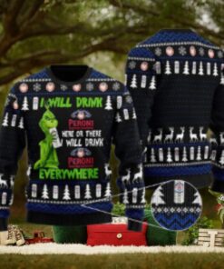 Peroni Grinch Will Drink Everywhere Ugly Sweater