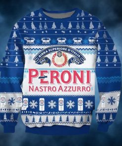 Peroni Nastro Azzurro Beer Ugly Christmas Sweater, Faux Wool Sweater, Gifts For Beer Lovers, International Beer Day, Best Christmas Gifts For 2022 – Pri