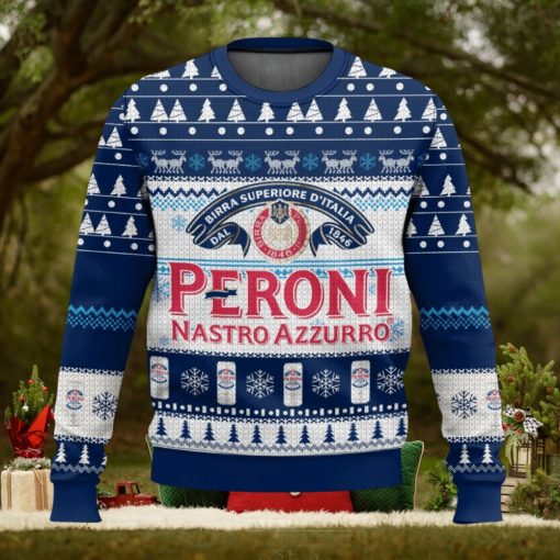 Peroni Nastro Azzurro Ugly Christmas Sweater 2023 Christmas Gift 3D Sweater