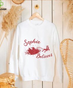 Personalised Christmas Thoodie, sweater, longsleeve, shirt v-neck, t-shirt Childrens Glitter Believe In Santa T Shirt