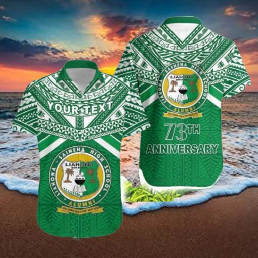 Personalised Happy Anniversary Liahona Tonga High School Trendy Hawaiian Shirt