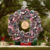Personalised Silver and Pink Christmas Wreath 39cm Personalised Silver and Pink Christmas Wreath 39cm