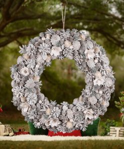Personalised Morning Frost Wreath 50cm