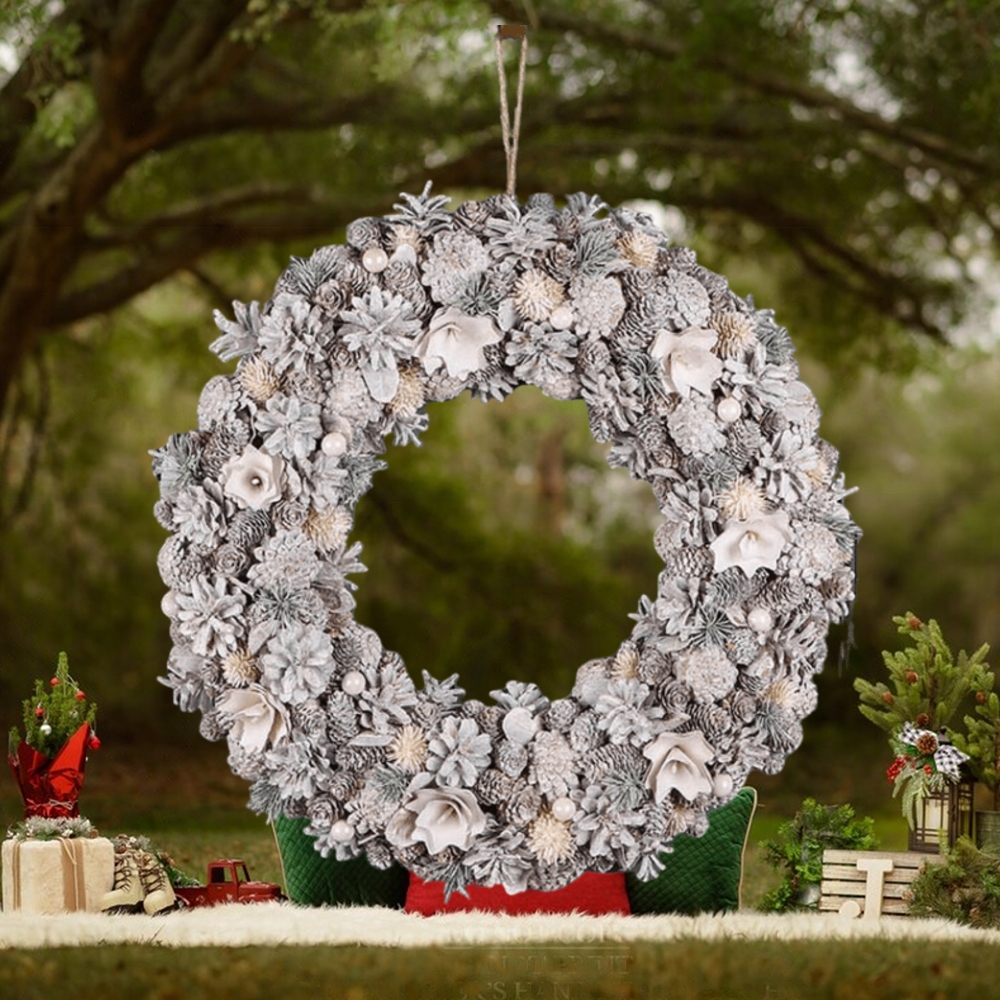 Personalised Morning Frost Wreath 50cm Personalised Morning Frost Wreath 50cm