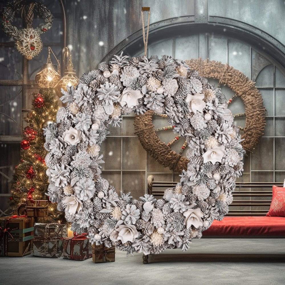 Personalised Morning Frost Wreath 50cm Personalised Morning Frost Wreath 50cm