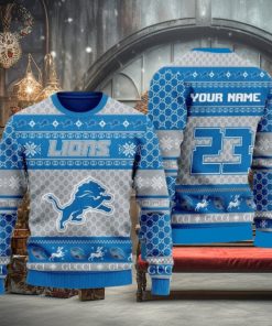 Personalize Detroit Lions Custom Name And Number Ugly Christmas Sweaters 1 Personalize Detroit Lions Custom Name And Number Ugly Christmas Sweaters