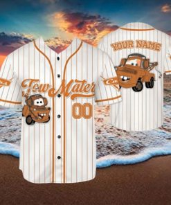 Personalize Disney Cars Lightning Tow Mater Baseball Jersey