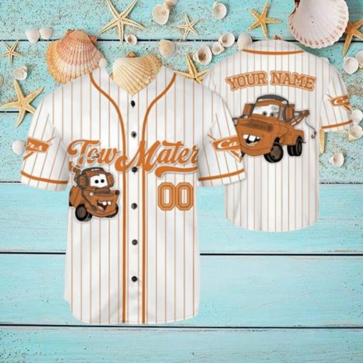 Personalize Disney Cars Lightning Tow Mater Baseball Jersey