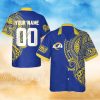 Personalize NFL Los Angeles Rams Polynesian Tattoo Design Hawaiian Shirt