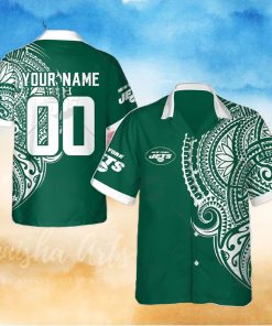 Personalize NFL New York Jets Polynesian Tattoo Design Hawaiian Shirt
