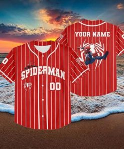 Personalize Spider Man Red Baseball Jersey Gifts For Disney Fans