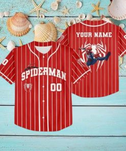 Personalize Spider Man Red Baseball Jersey Gifts For Disney Fans