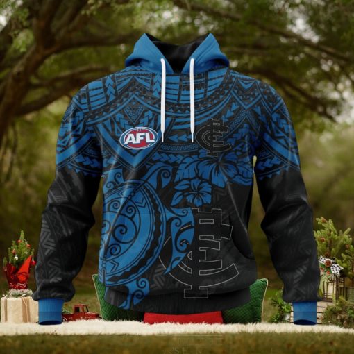 Personalized AFL Carlton Football Club Polynesian Concept Kits Design Hoodie Sweatshirt 3D