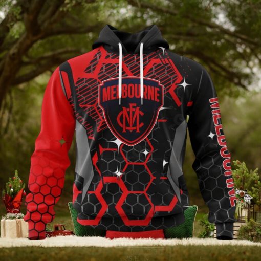 Personalized AFL Melbourne Football Club – Specialized Design With MotoCross Syle Hoodie Sweathoodie, sweater, longsleeve, shirt v-neck, t-shirt 3D